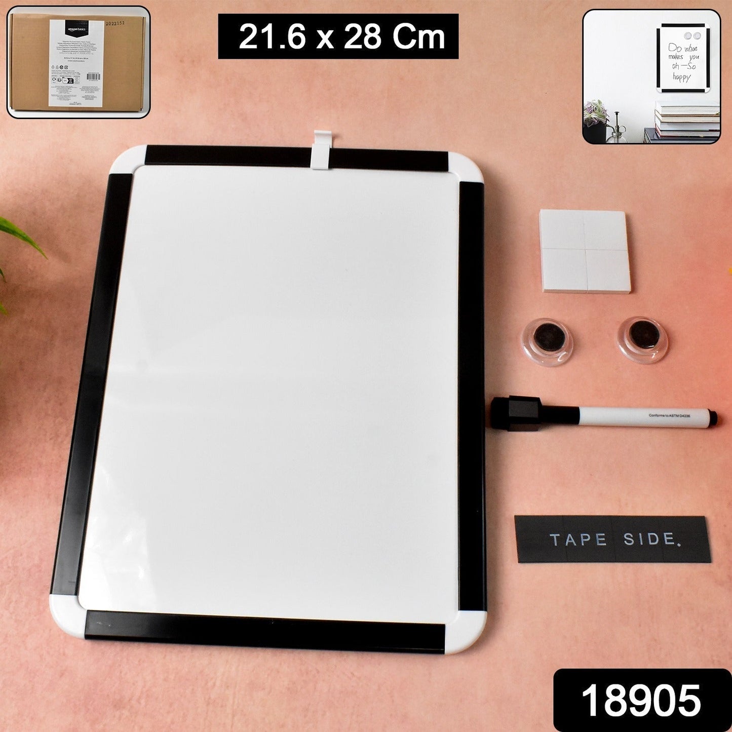 Magnetic White Board, Small Dry-Erase Board (21.6×28 Cm / 1 Set)