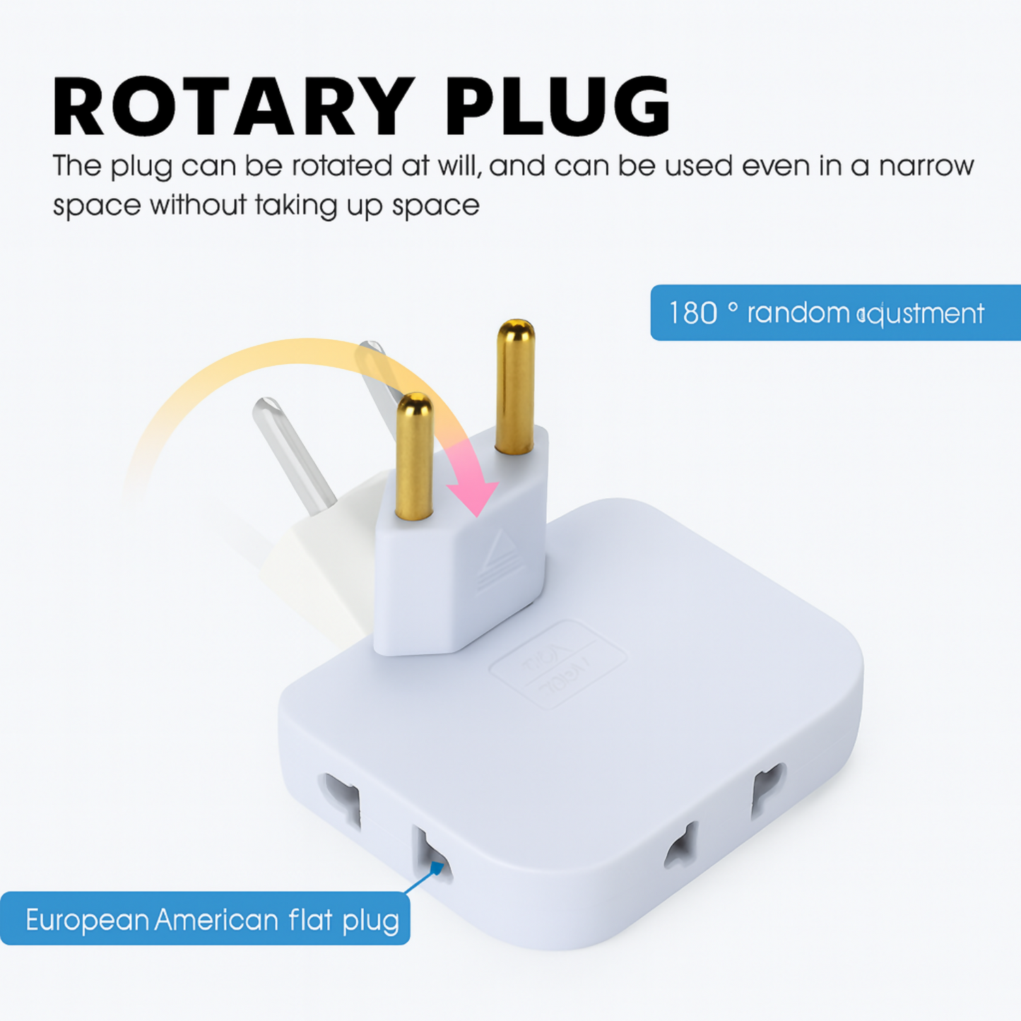 180Â° Swivel Travel Plug Adapter 15A 250V Universal Multi Plug Converter
