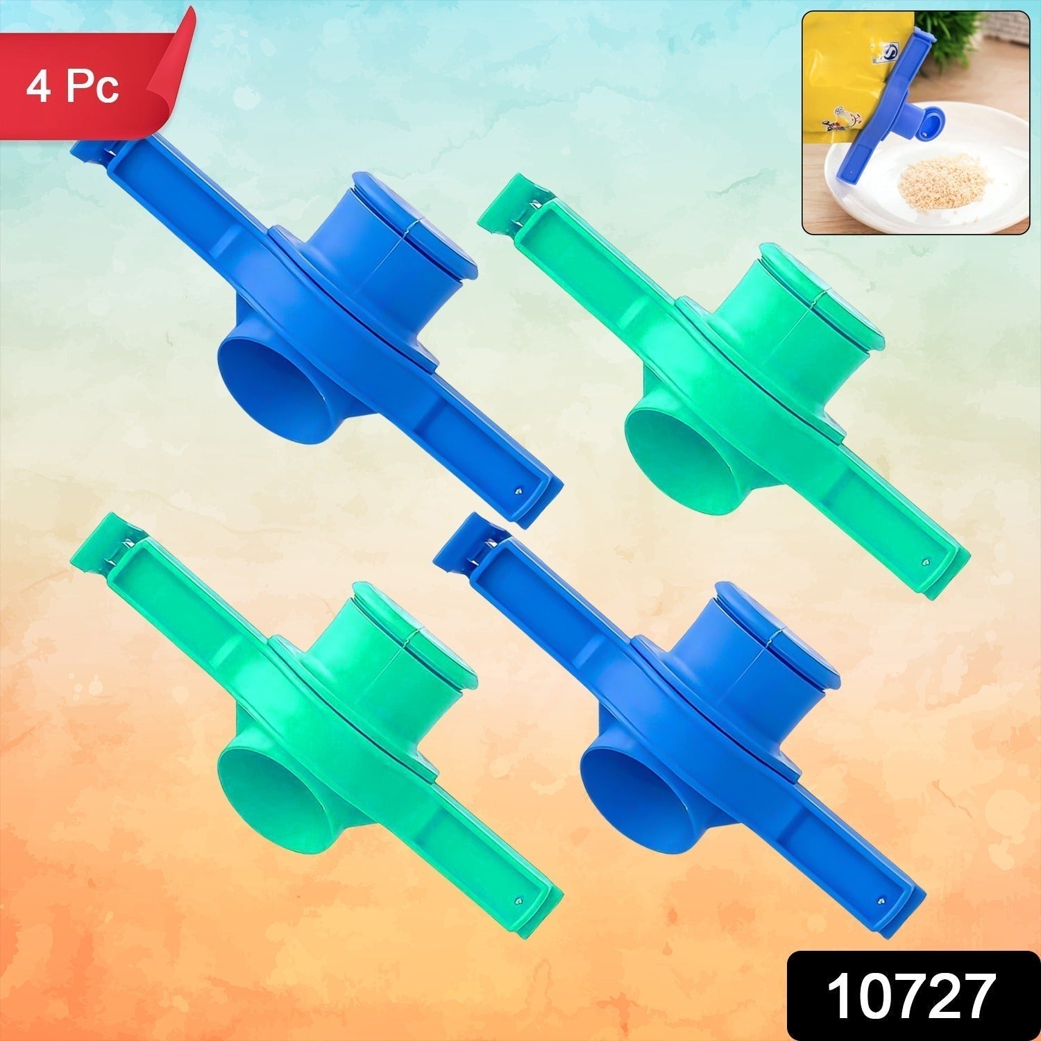 Packet Pourer & Sealer Clip - (4 Pc)