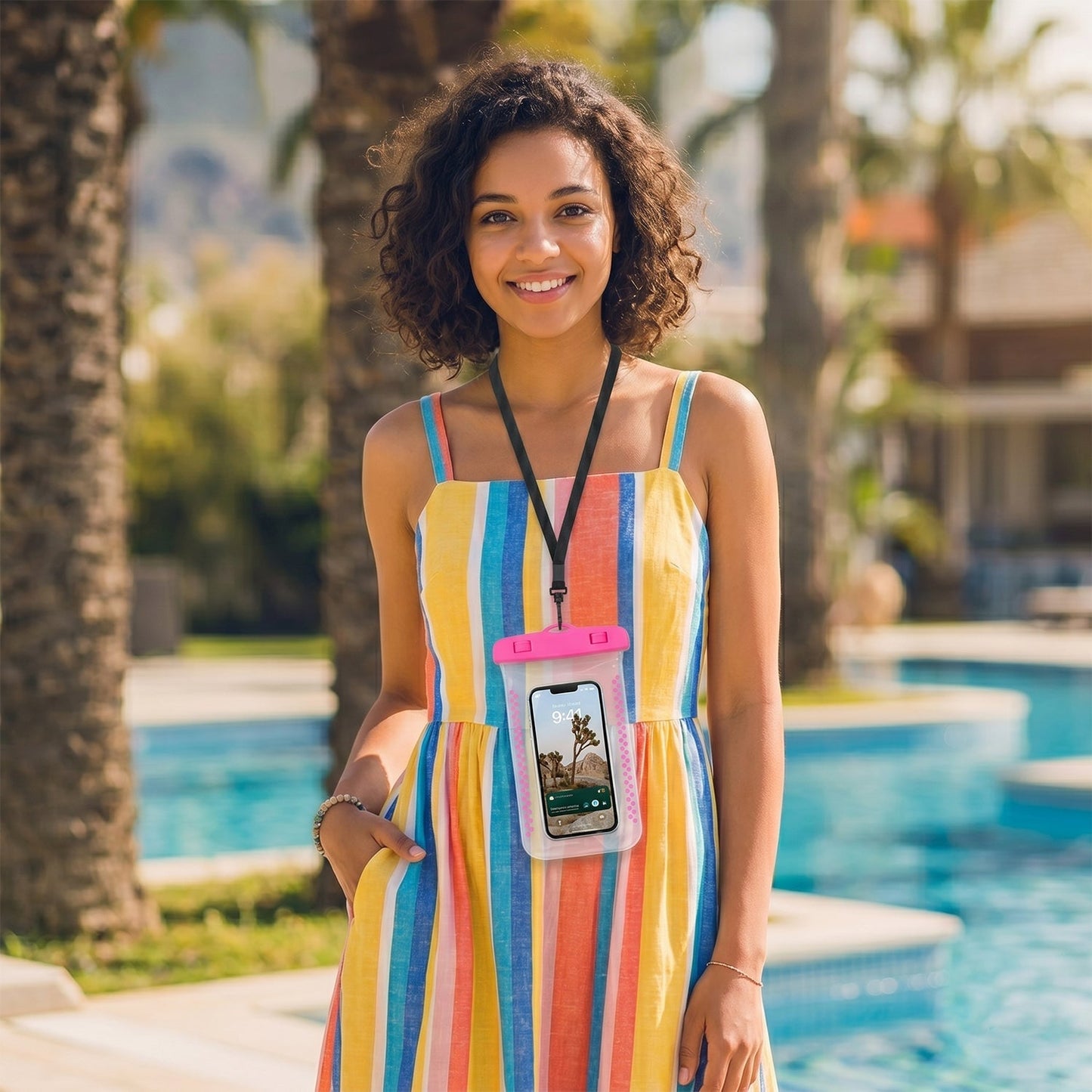 Waterproof Mobile Pouch Cover – 1 Pc Universal Sealed Phone Case with Lanyard