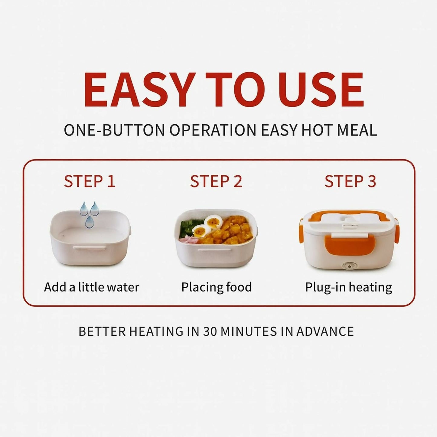 Premium Electric Lunch Box with Detachable Compartments for Office & Travel