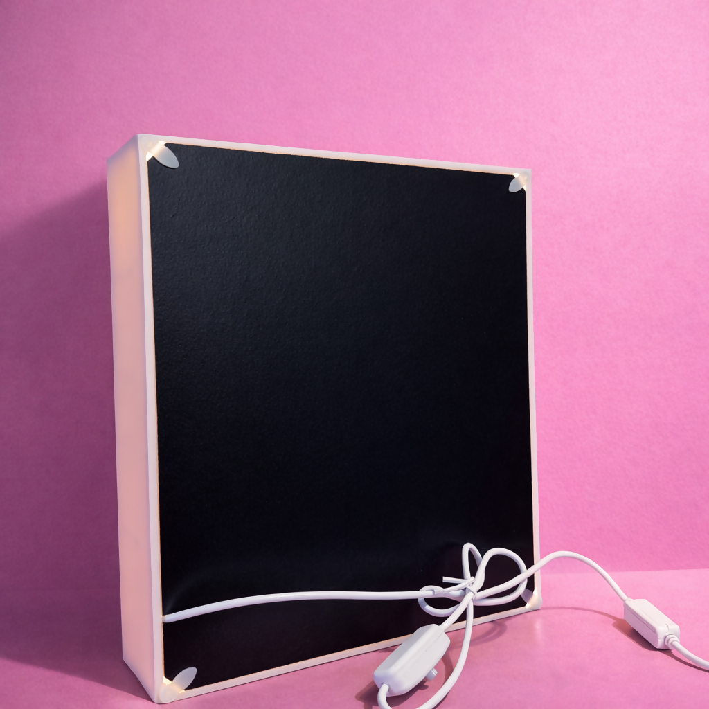 Large LED Photo Frame with Floral Decor Lighted Tabletop Memory Frame ( Design may vary a little)