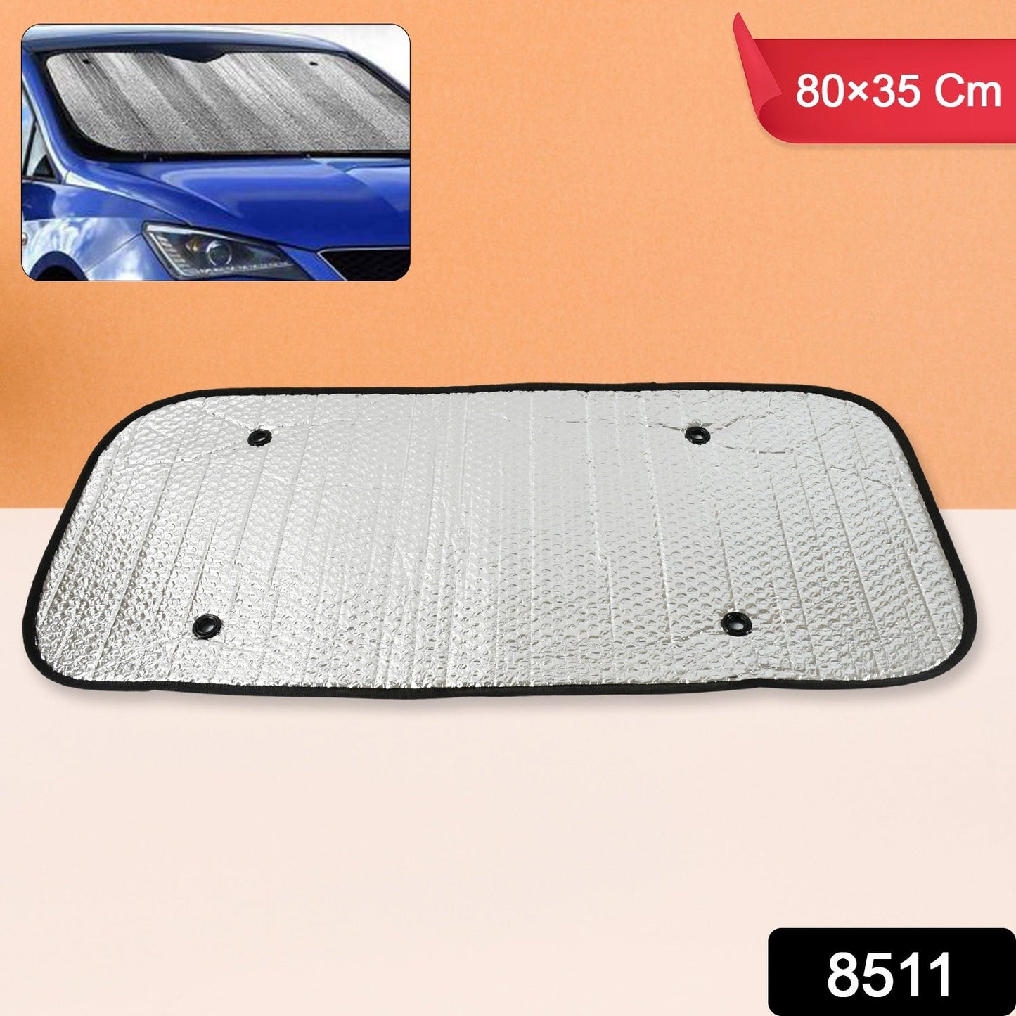 Car Windshield Sun Shade, Keeps Your Vehicle Cool Sunshade for Cars, SUV(80Ã—35 Cm)