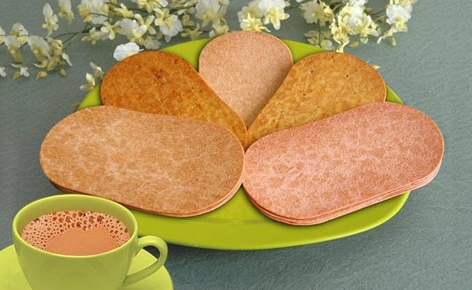 Maniarrs Plain Slim Bites Khakhra 6 Flavors Combo Pack of 6 Wheat Khakhra