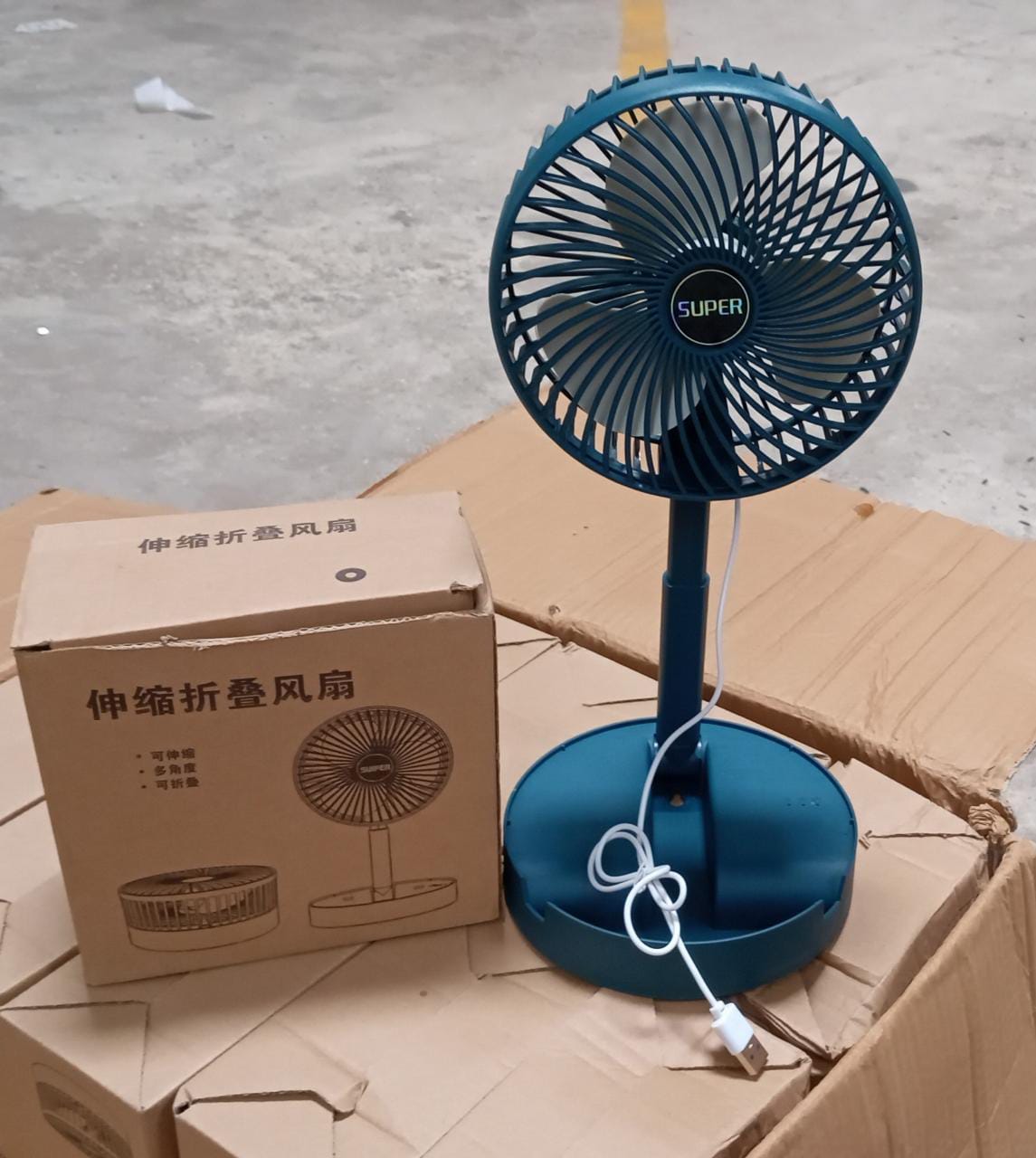 Adjustable Portable Desktop Fan - Telescopic Silent Personal Cooling for Office & Travel (Battery Not Include)