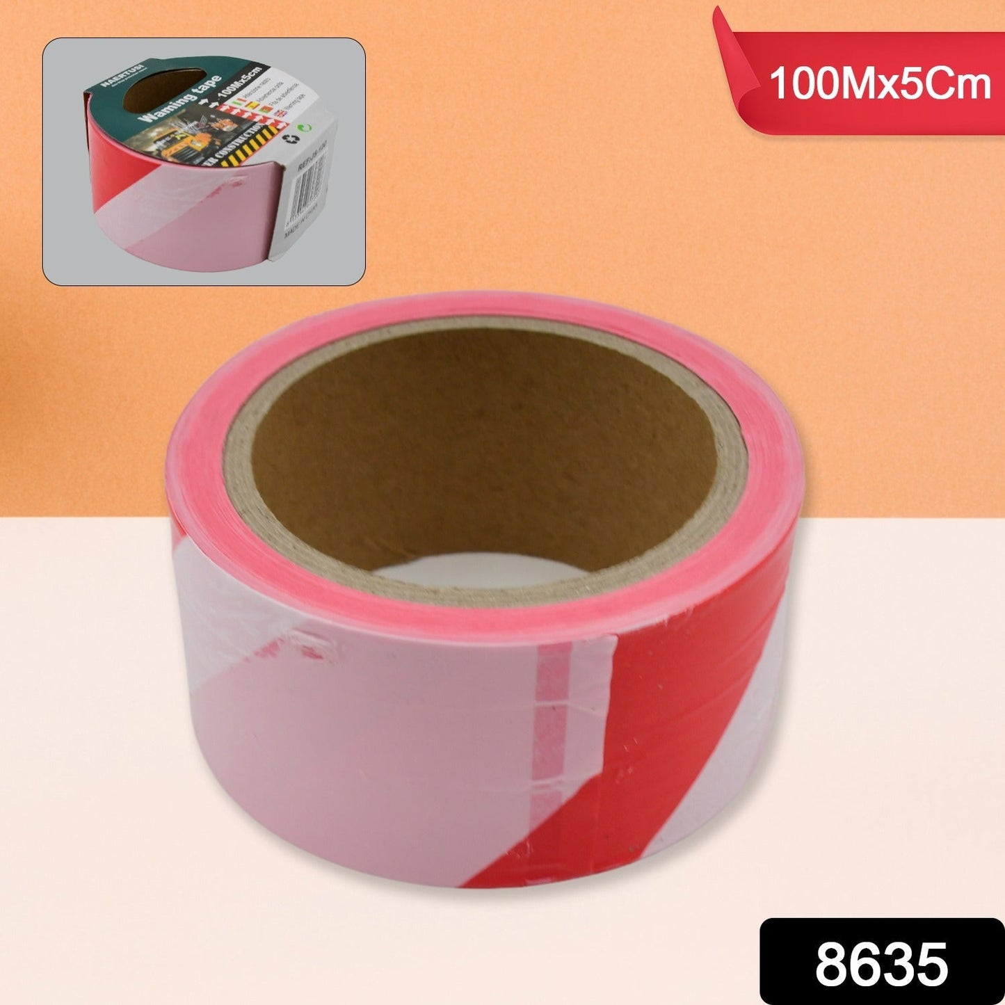 Safety Warning Tape, Construction Barrier Tape Non-Adhesive (100Mx5CM)
