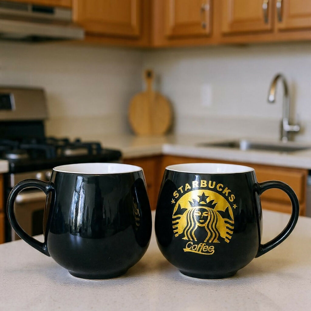 Coffee Theme Printed Ceramic Mug with Handle 1 Piece