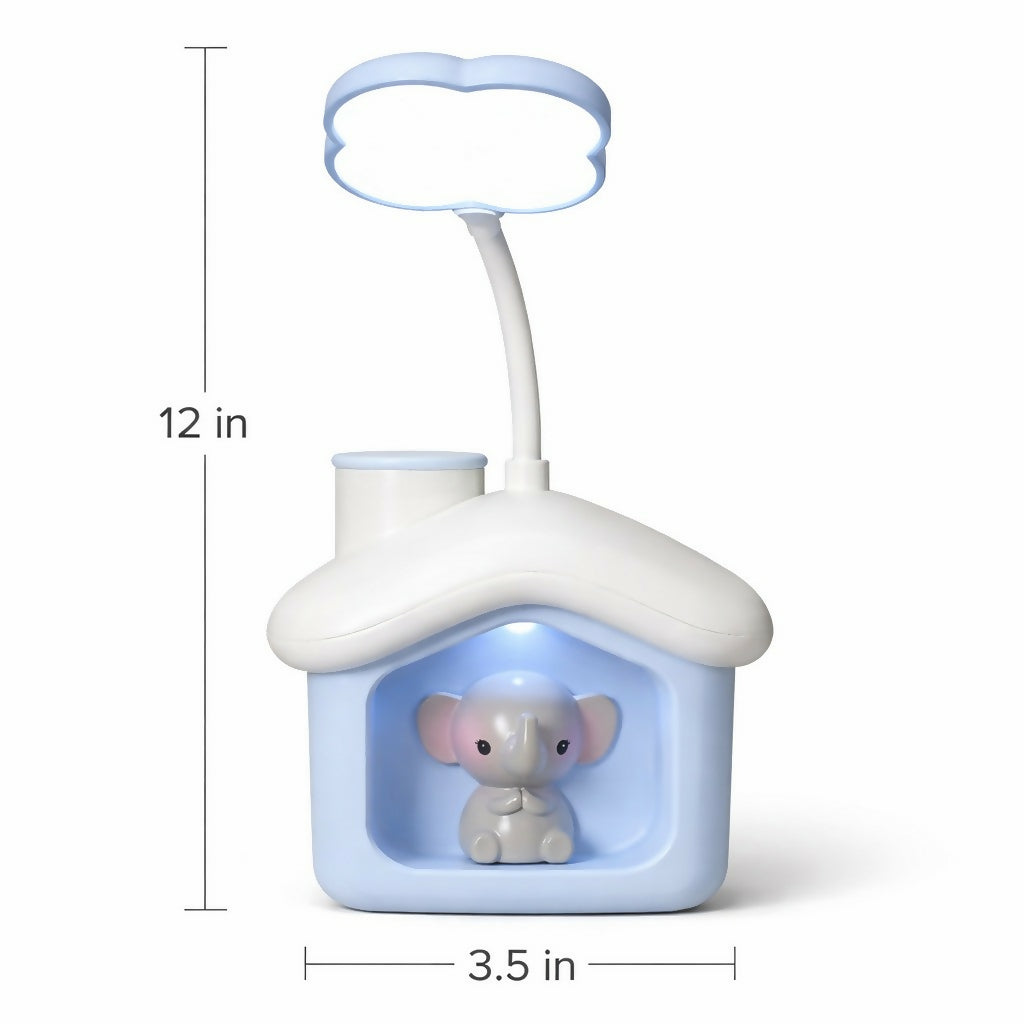Elephant House LED Desk Lamp with Piggy Bank Coin Saver