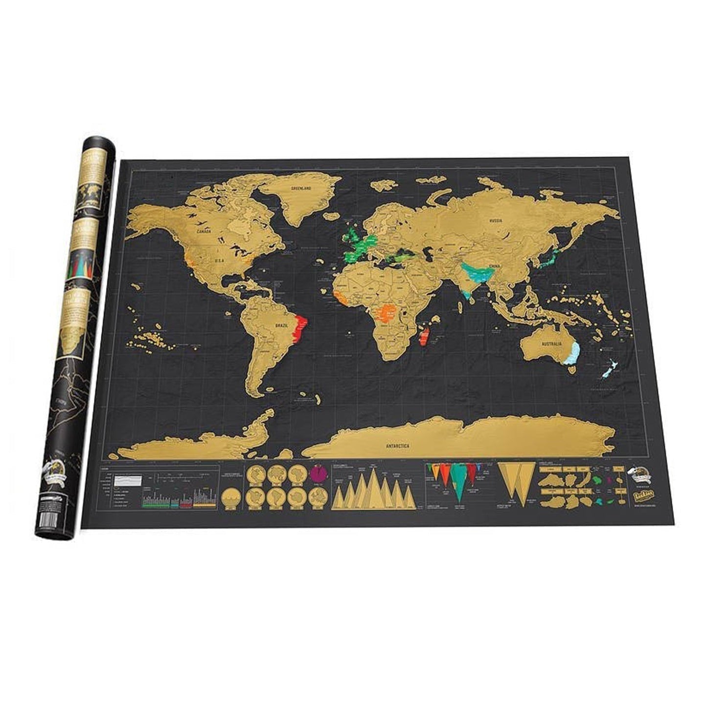 Scratch Off Map Interactive Vacation Poster World Travel Maps