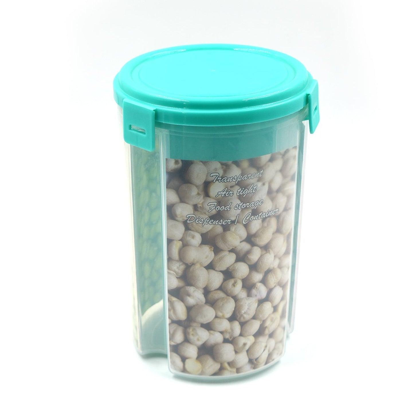 3 in 1 Transparent Air Tight Storage Dispenser Container (With Color Box)