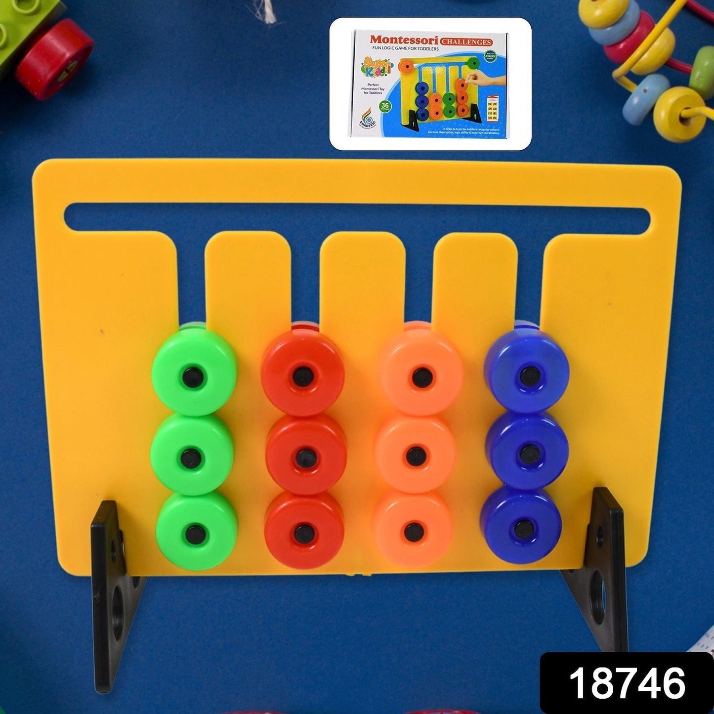 Montessori Slide Puzzles Toys for Kids (36 Challenges / 1 Set)