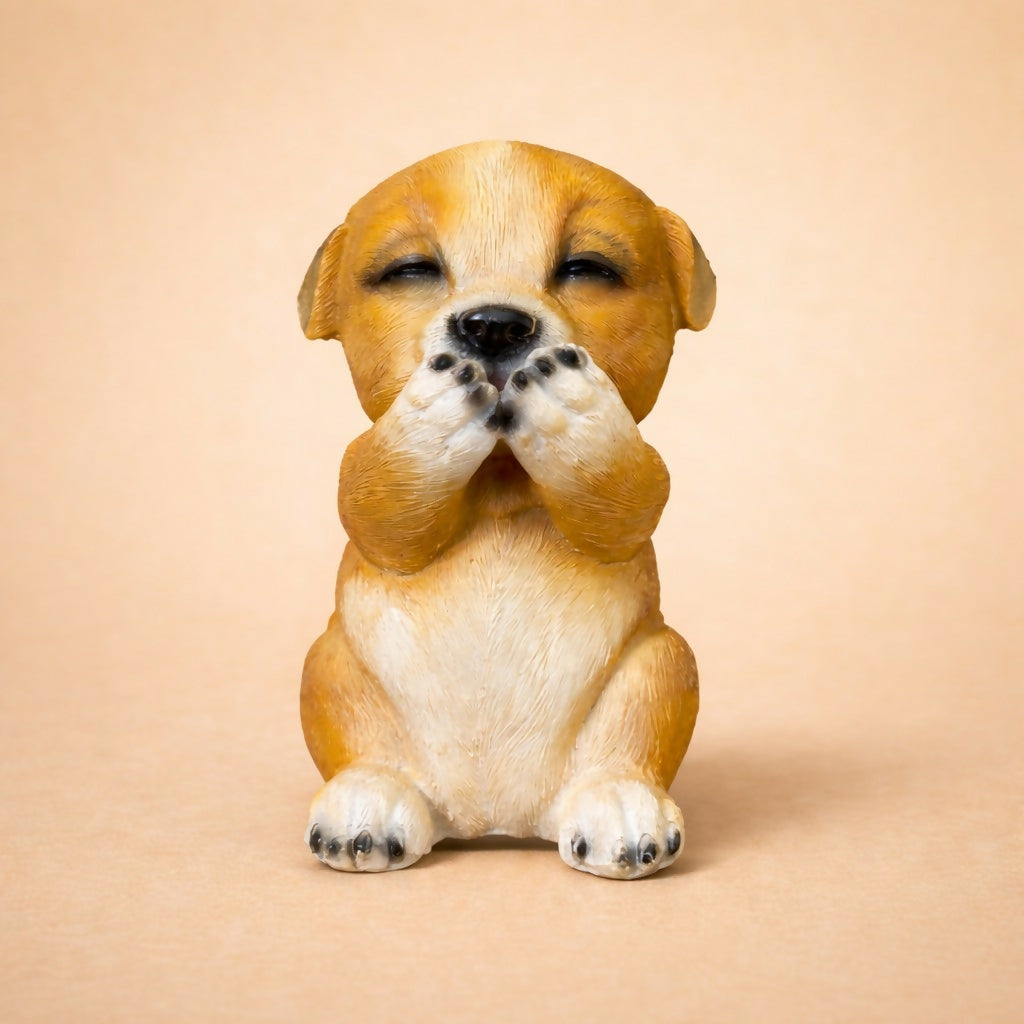 Cute Puppy Dog Showpiece Decorative Figurine for Home & Desk Decor