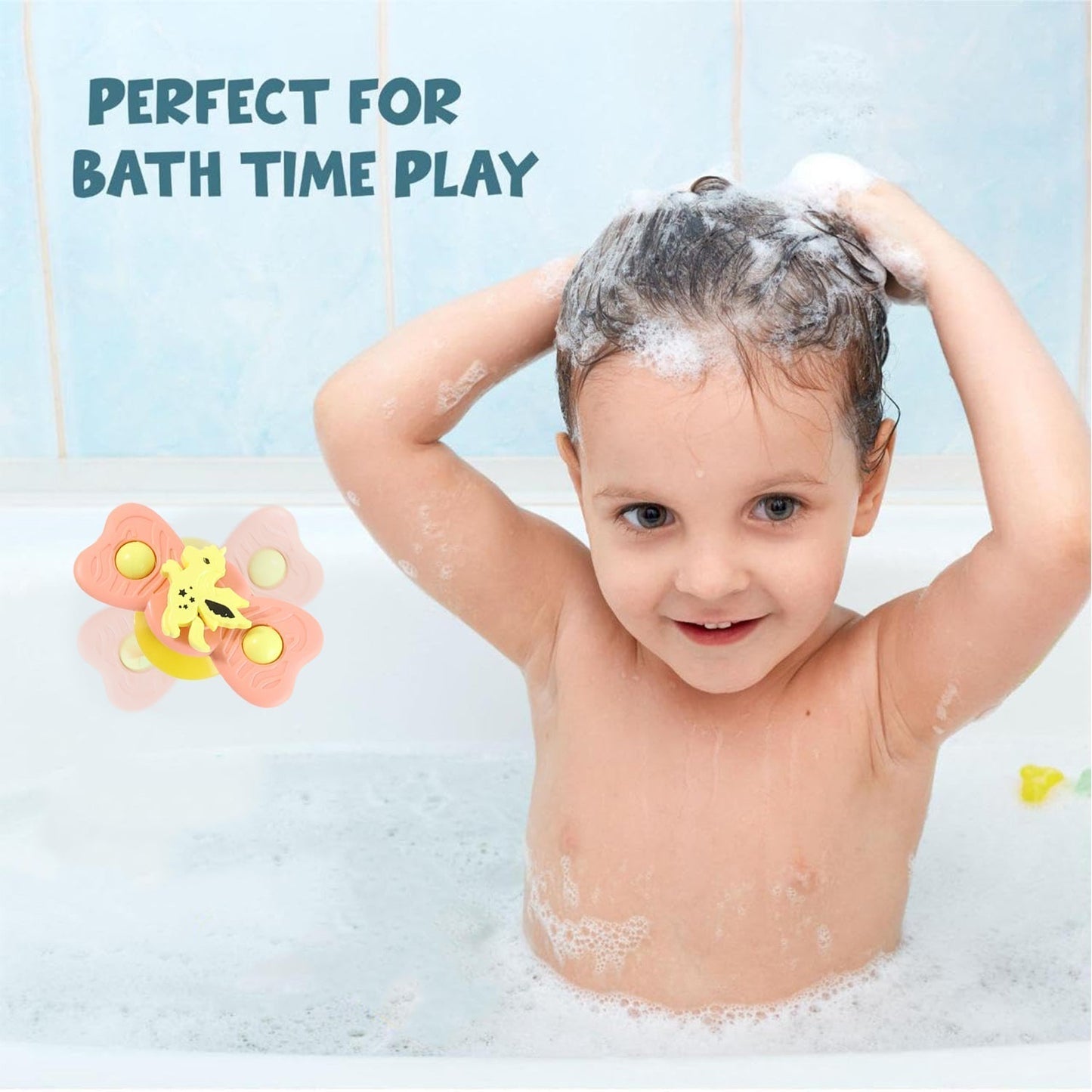 Buzzy Baby Spinner Toy Set â€“ Suction Cup Spinning Toys (3 Pc Set)