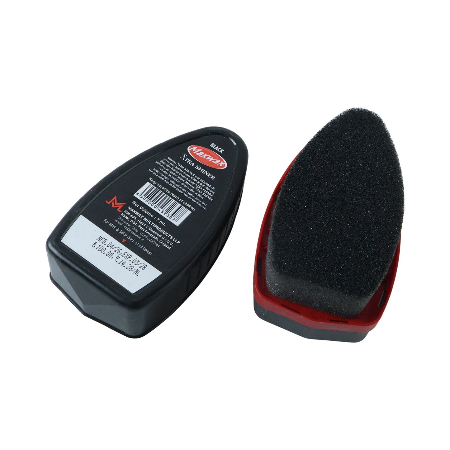 Maxwax Black Instant Shoe Shiner (1 Pc, 7 ML)