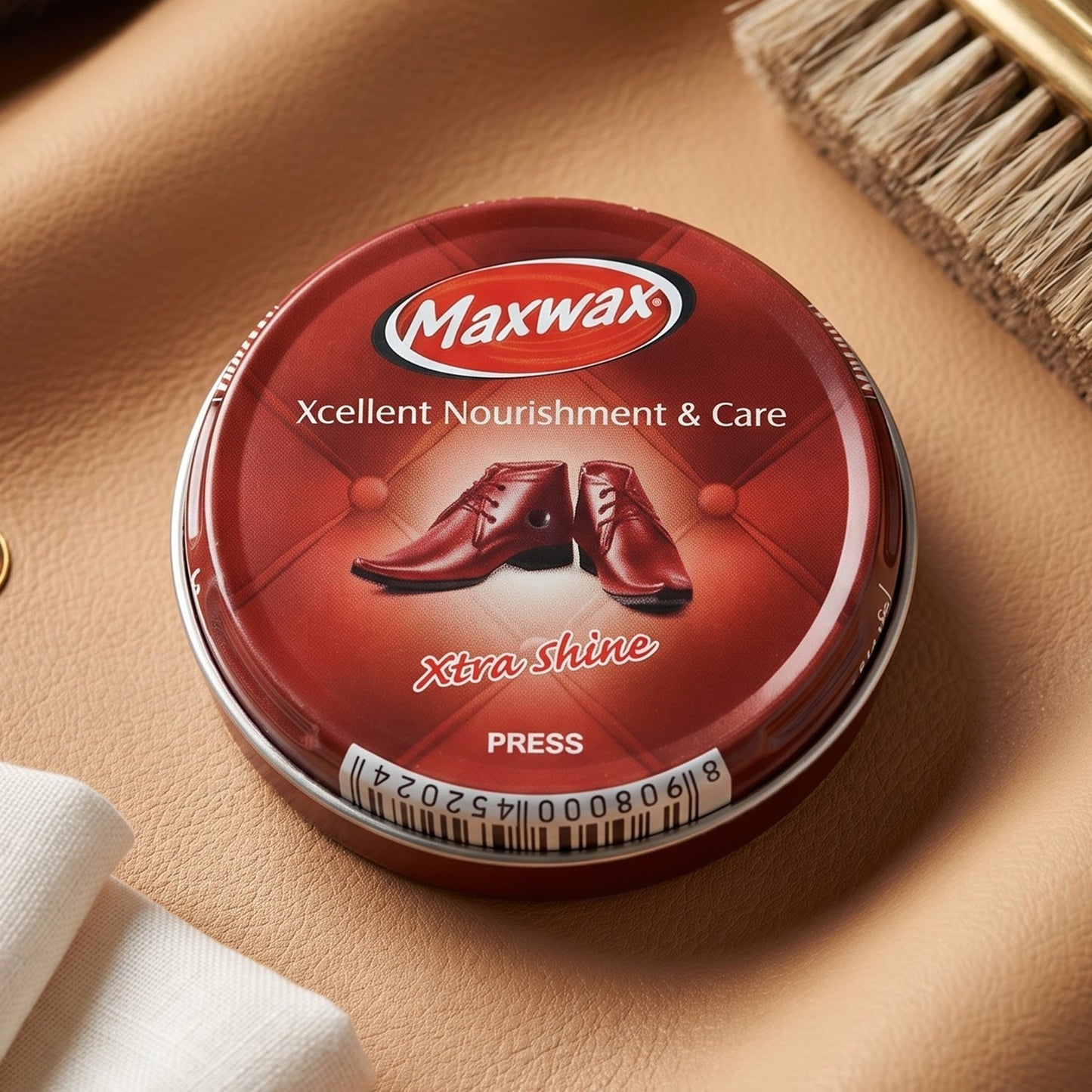 Maxwax Brown Shoe Polish Cream (1 Pc, 15 Gm)