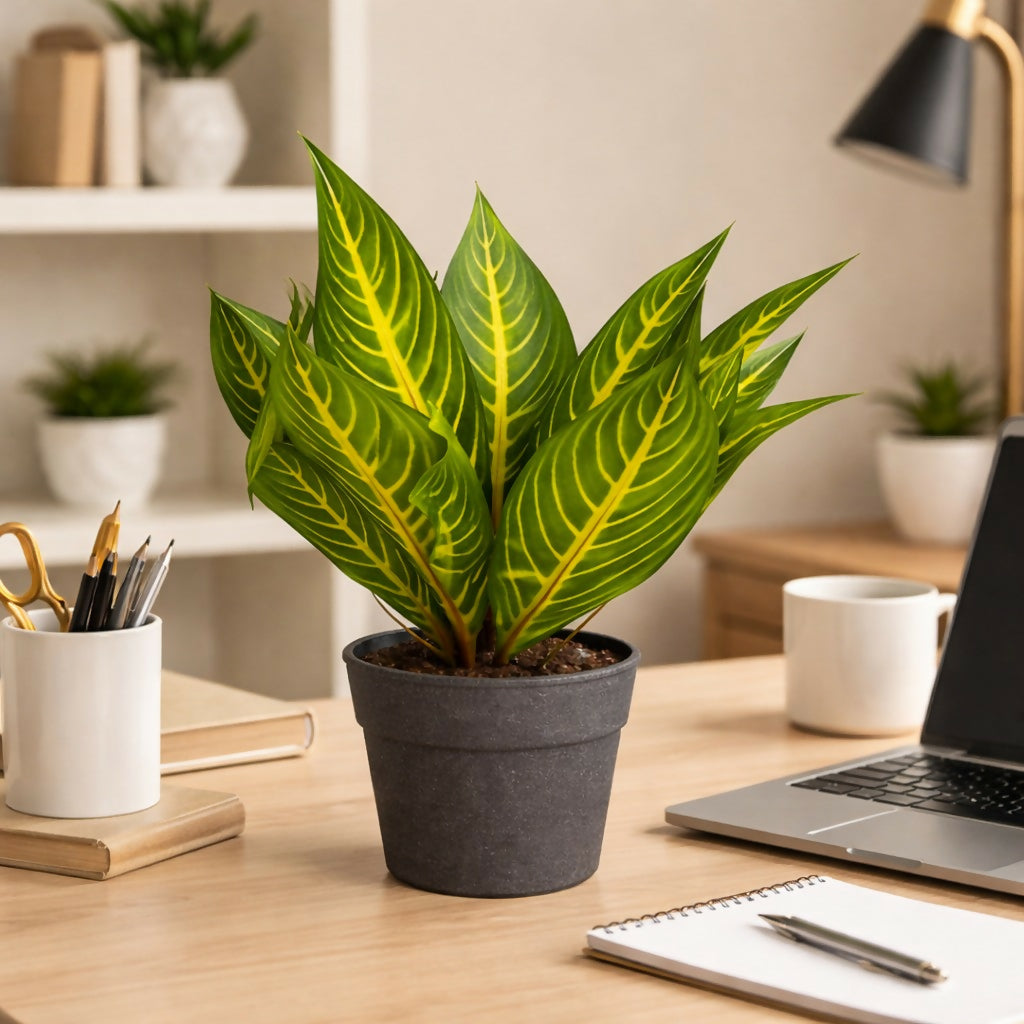 Artificial Decorative Tabletop Plant with Pot for Home & Office DÃ©cor