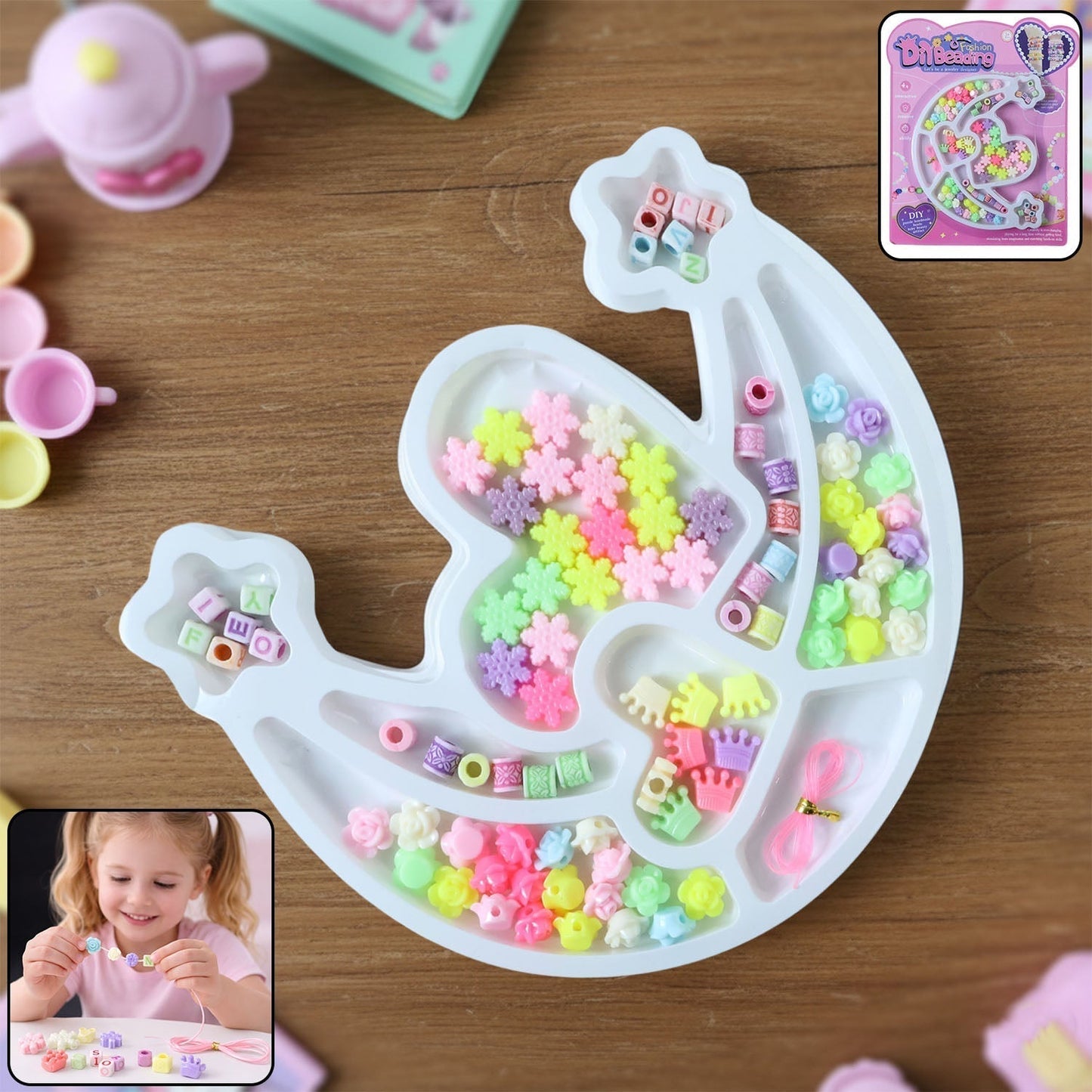 DIY Fashion Beading Jewellery Making Kit (1 Set)