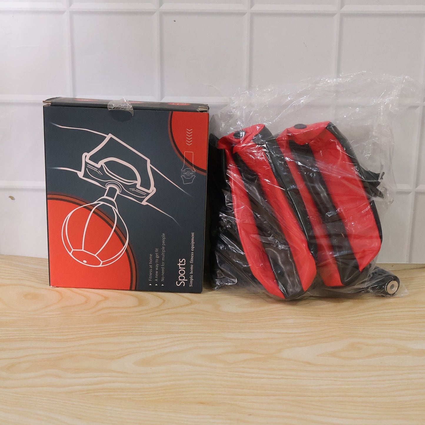 Portable B-Grade Inflatable Punching Bag with Air Pump (1 Pc)