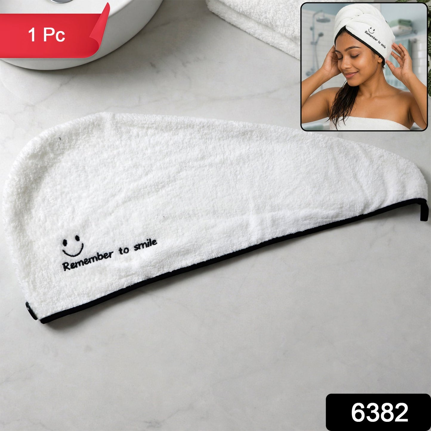 Super Absorbent Microfiber Hair Drying Towel Wrap (1 Pc)
