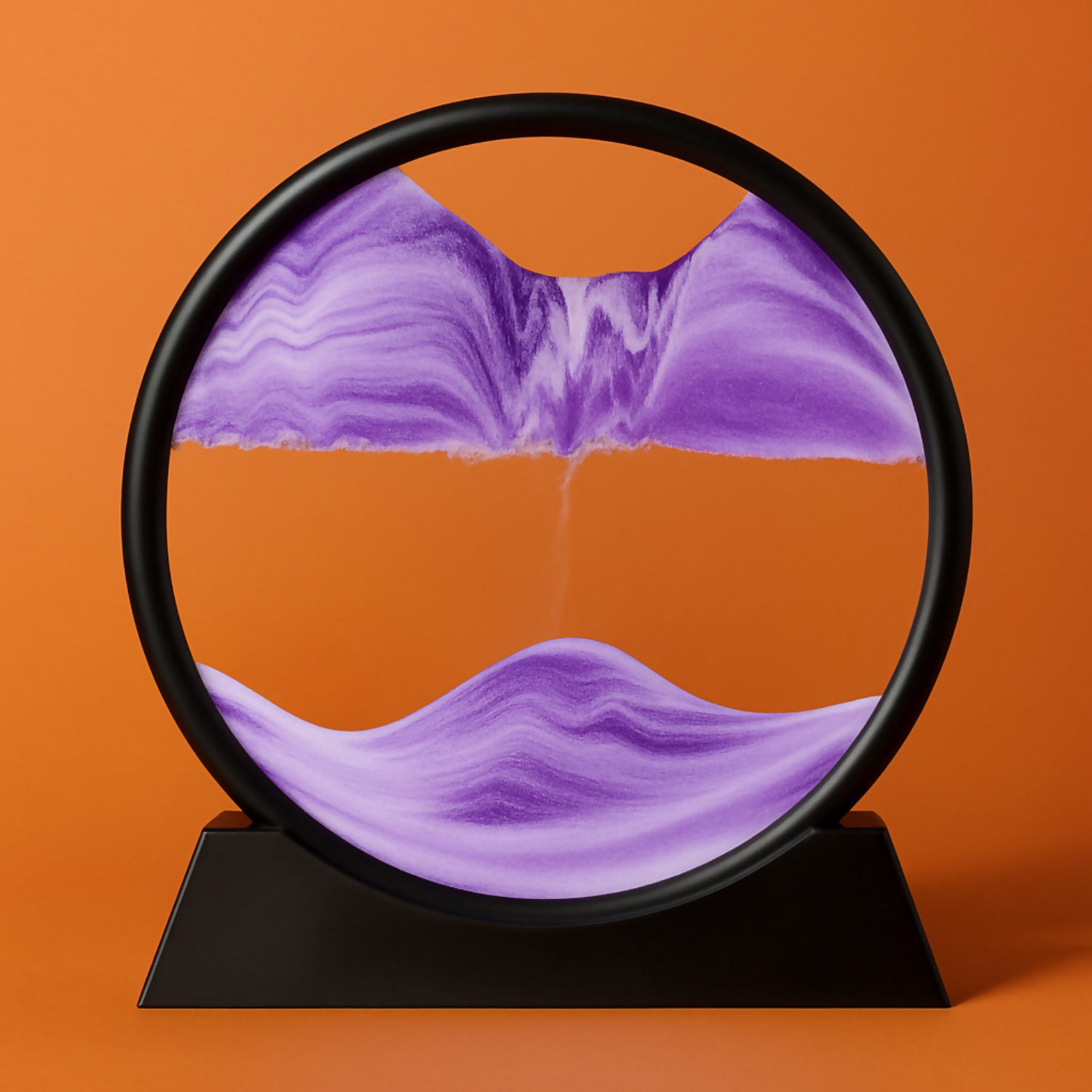 Premium Rotating Circular Sandscape Art Lamp for Home & Office DÃ©cor | Mesmerizing Flowing Sand Display with Elegant Black Frame | Relaxation Desktop Showpiece for Living Room, Bedroom & Work Desk | Calming Stress-Relief Motion Art Gift