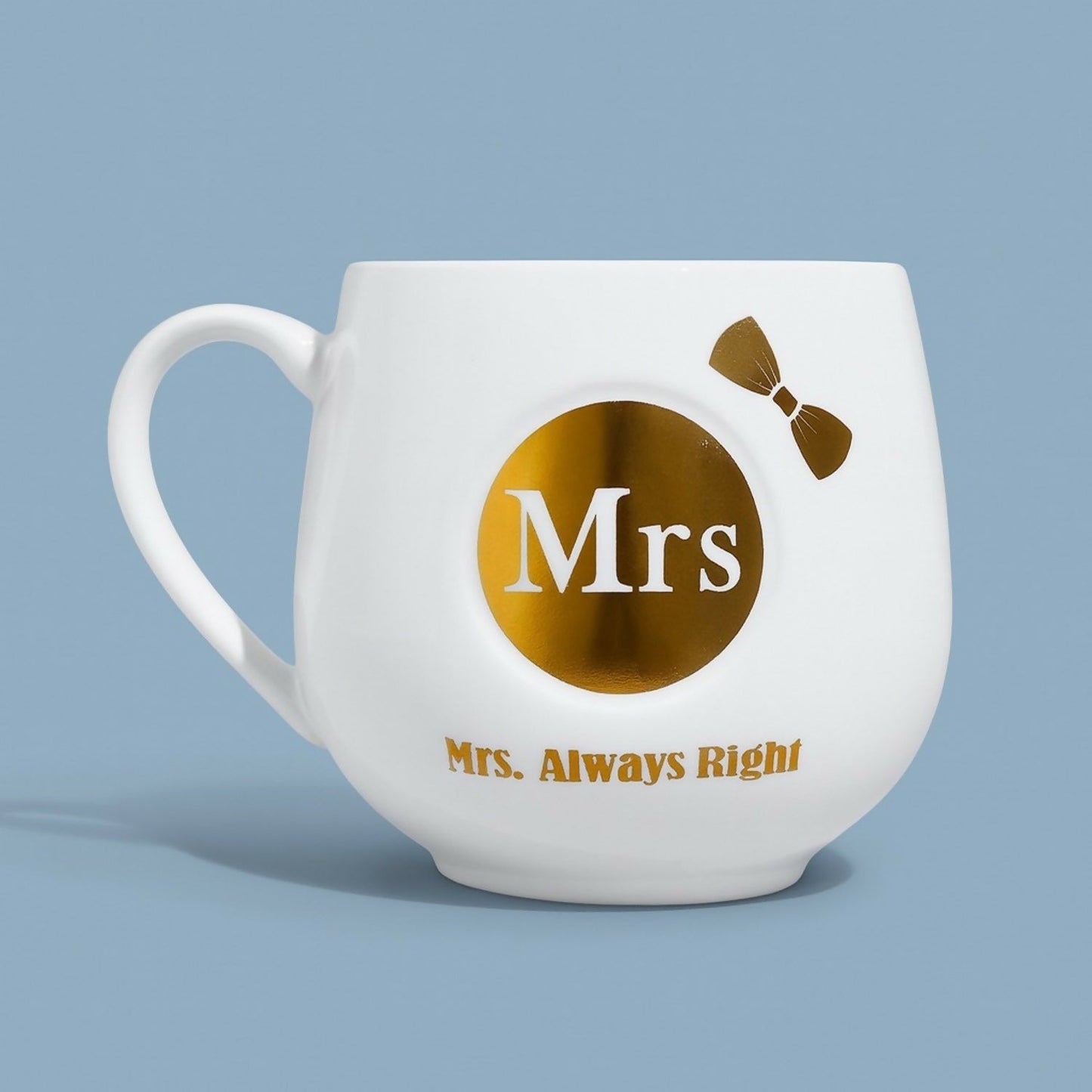 Premium Ceramic Coffee Mug for Women | Mrs. Always Right Printed Cup with Golden Foil Design | Stylish Gift Mug for Wife, Girlfriend, Sister | Durable Glossy Finish | Tea & Coffee Mug for Home & Office (White â€“ Mrs Edition)