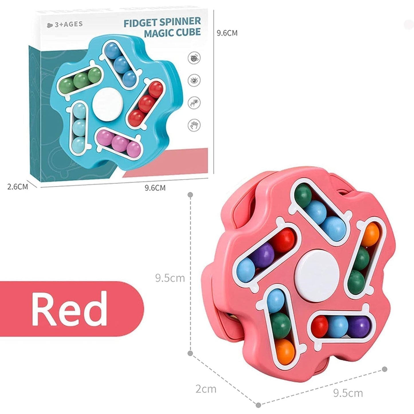 Fidget Magic Cube Spinner Toy â€“ Multi-Track Finger Puzzle