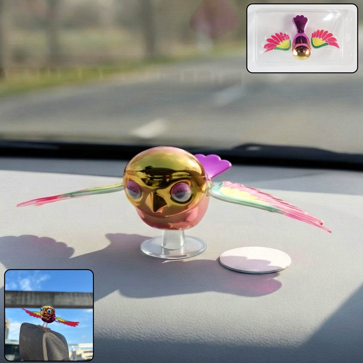 Wind Flying Bird Dashboard Decoration (1 Pc)