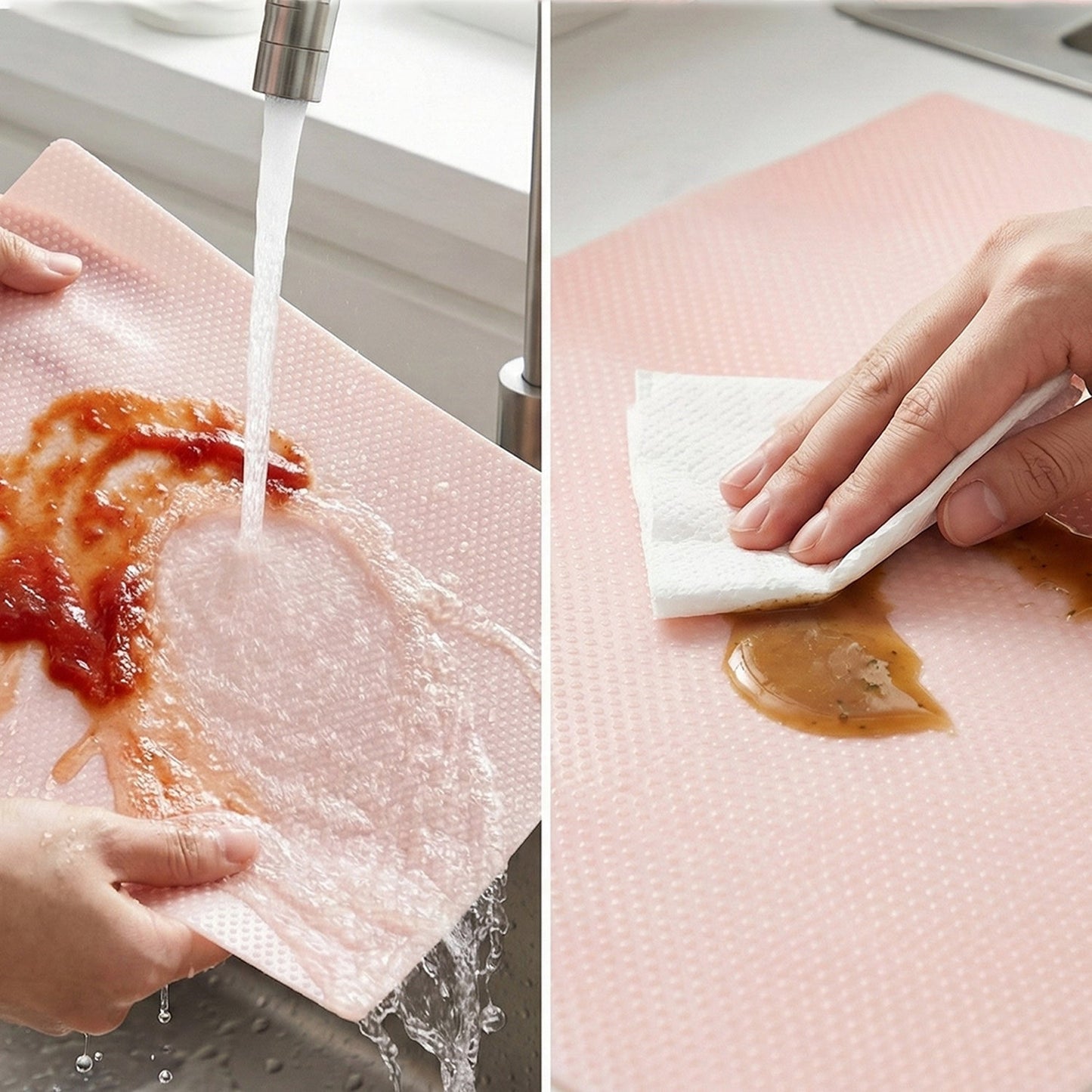 Transparent Plastic Fridge Mat 45 x 29 cm (4 Pc)