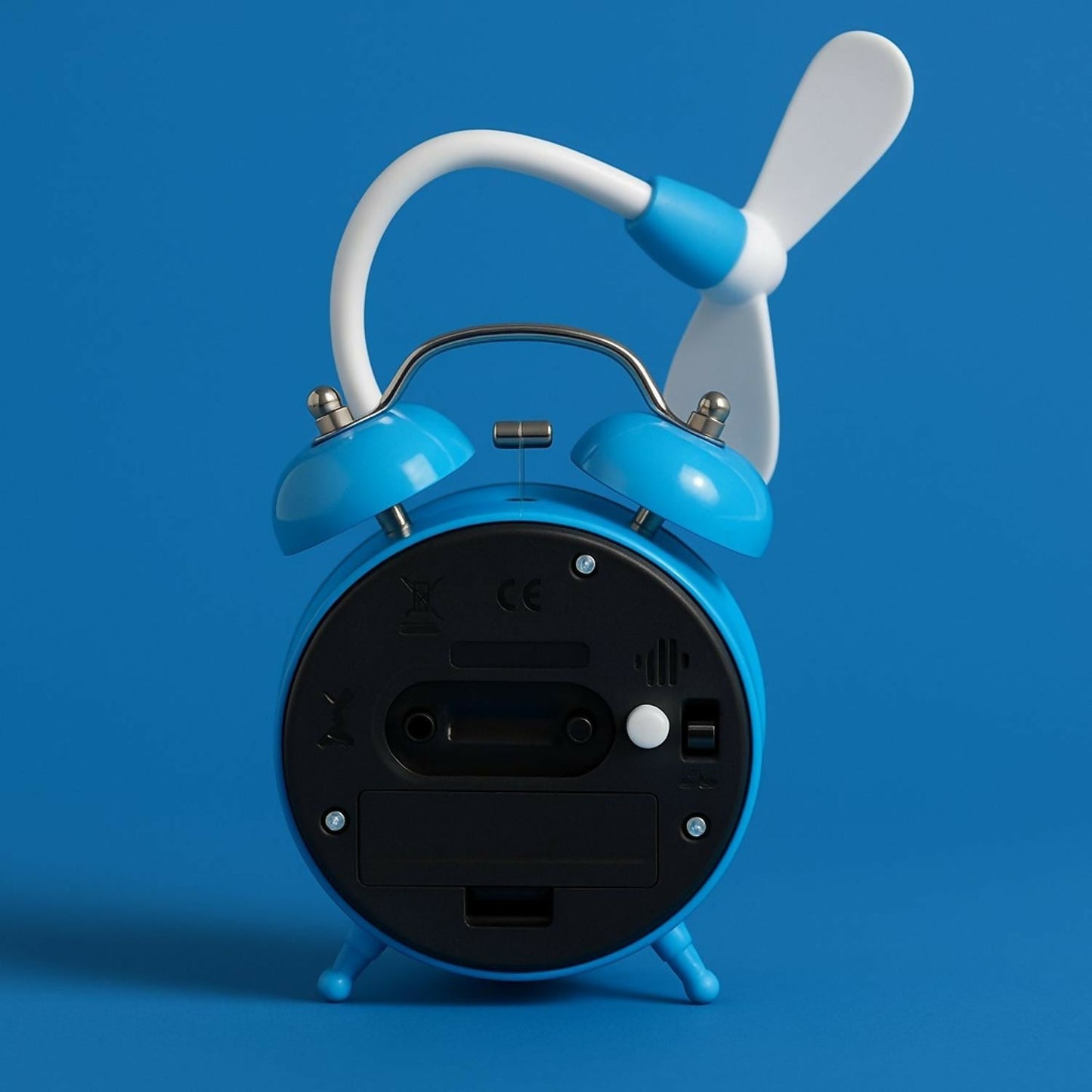 Astronaut Design Kids Alarm Clock with Cooling Fan | Cute Blue Cartoon Space Themed Table Clock for Kids Bedroom, Study Table & Gifting | Silent Analog Quartz Clock with Fan â€“ Battery Operated
