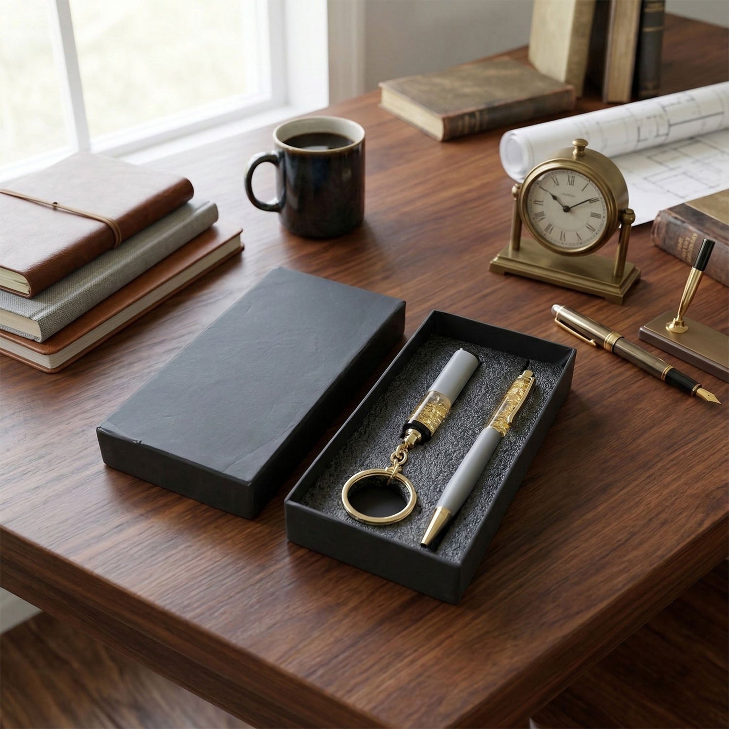 Premium 2 In 1 Keychain and Pen Combo Gift Set