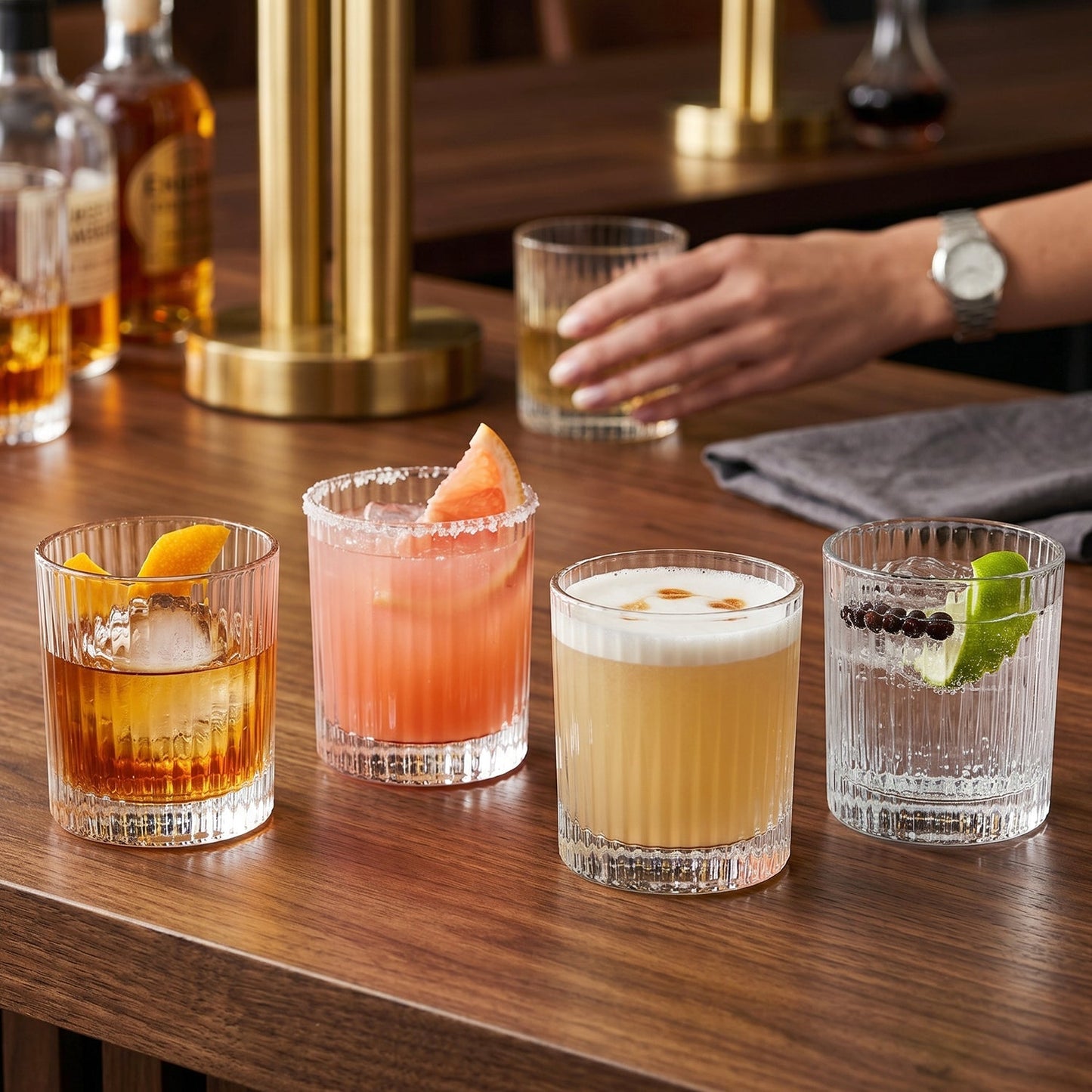 Premium Crystal Glass Tumbler (6 Pc Set, 250 ML Each)