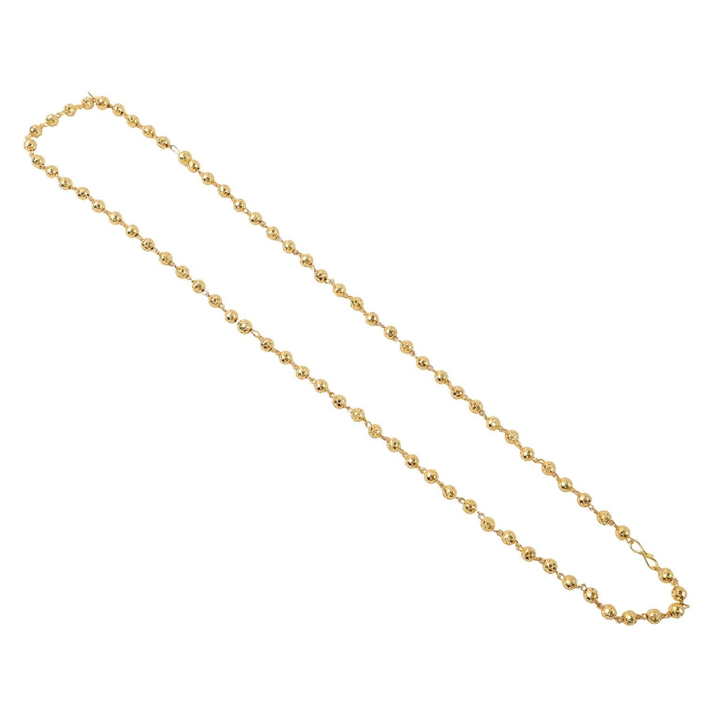 Elegant Gold-Tone Beaded Necklace Chain for Women (1 Pc)