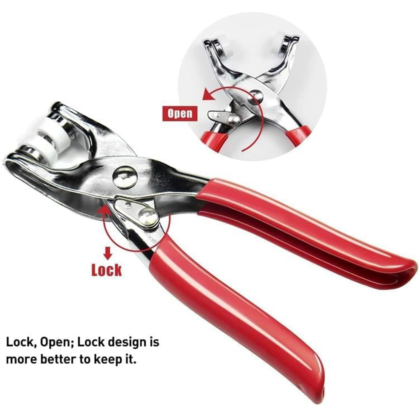 Heavy Duty Snap Button Fastener Plier Tool Kit (1 Set)