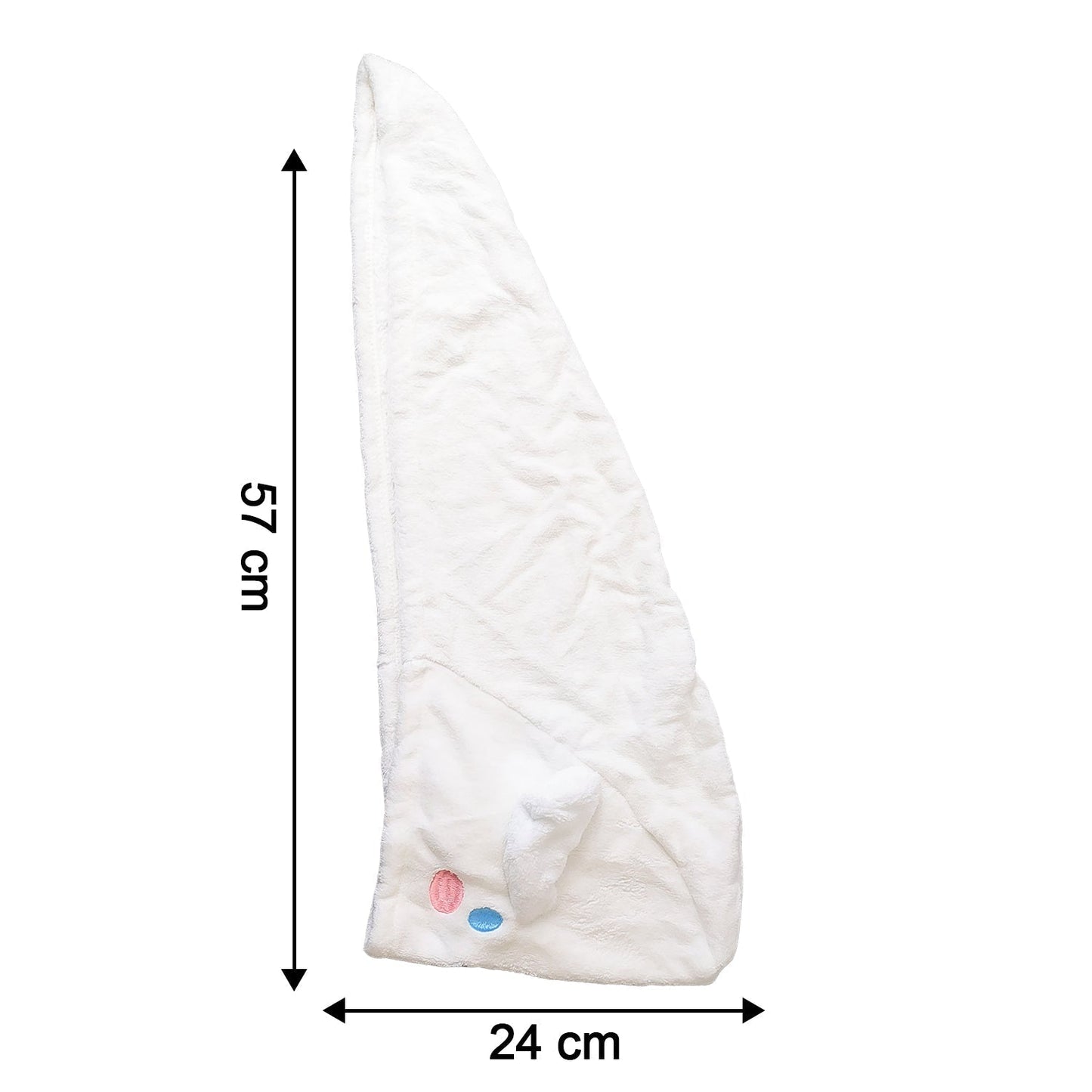Premium Soft Microfiber Hair Drying Towel Wrap with Button (1 Pc)