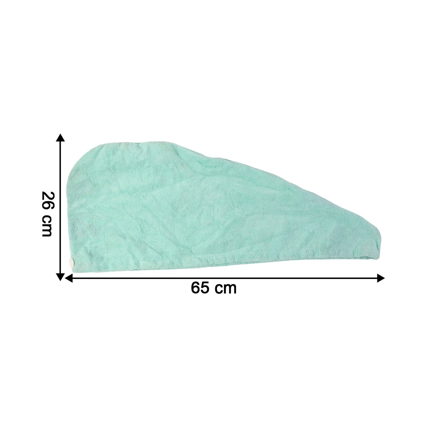 Premium Soft Microfiber Hair Drying Towel Wrap with Button Lock (1 Pc)