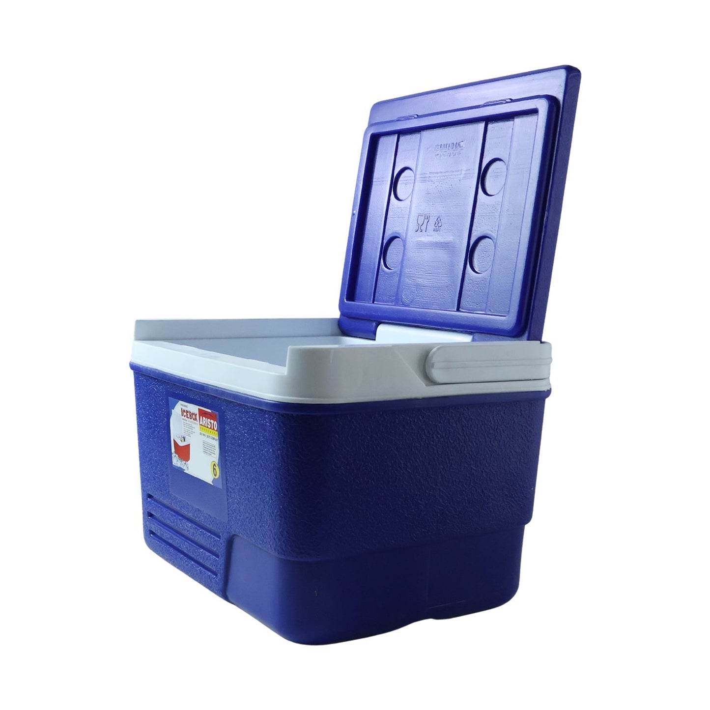 Portable Insulated Ice Cooler Box with Carry Handle (1 Pc, Blue / 6Ltr)