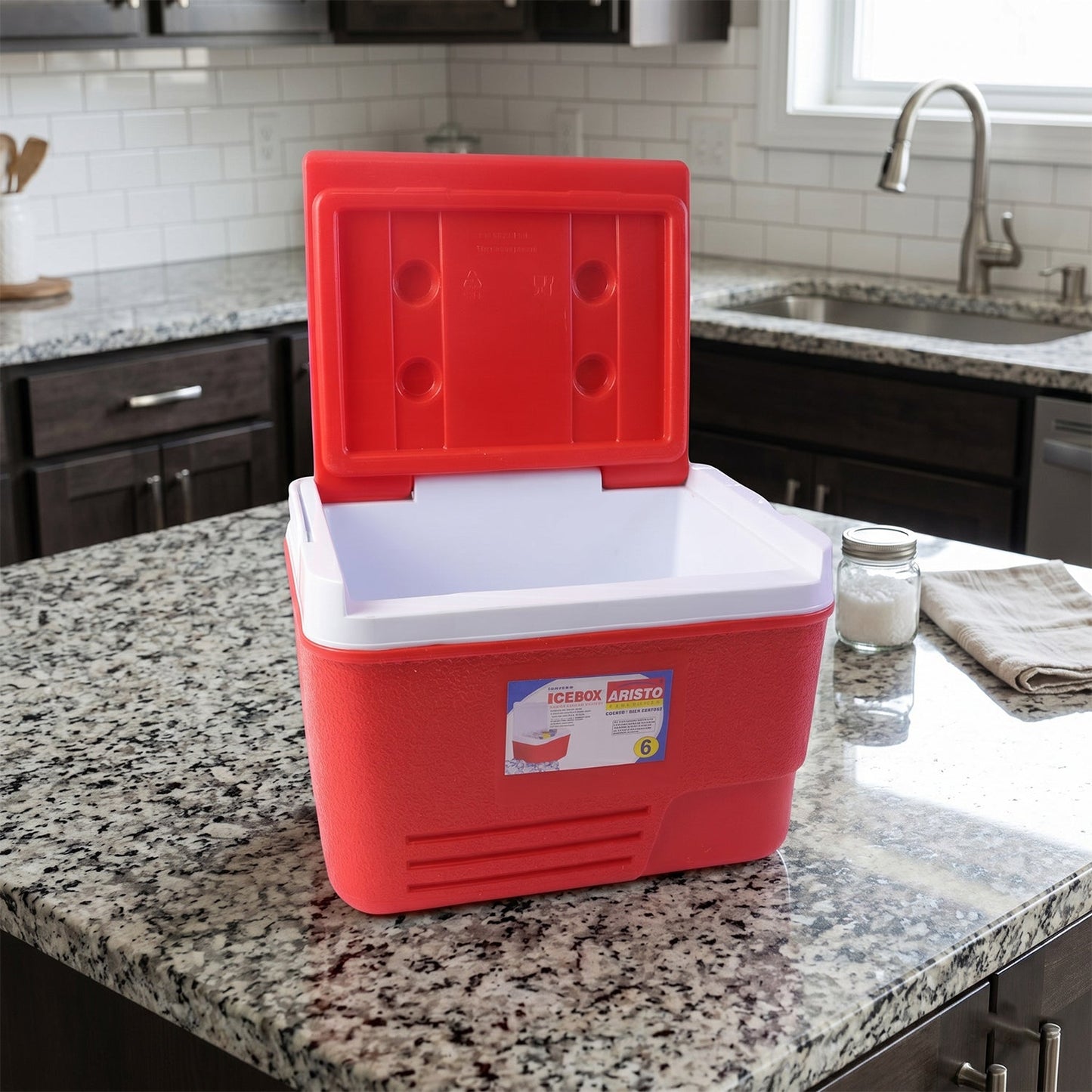 Heavy Duty Insulated Ice Box (1 Pc, Red / 6Ltr)
