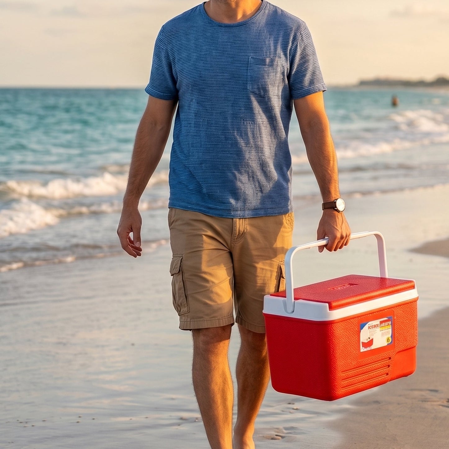 Heavy Duty Insulated Ice Box (1 Pc, Red / 6Ltr)