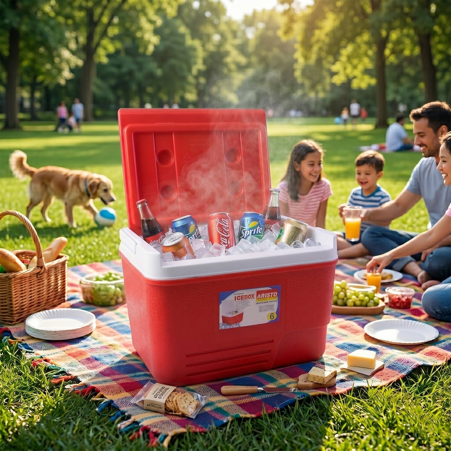 Heavy Duty Insulated Ice Box (1 Pc, Red / 6Ltr)