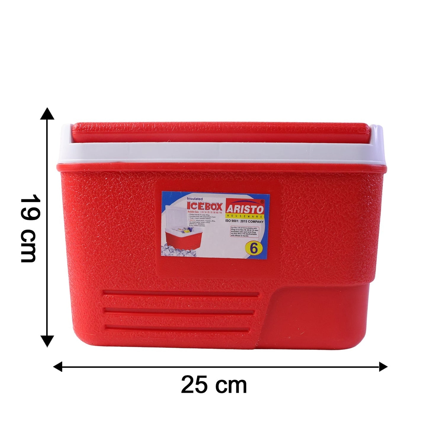 Heavy Duty Insulated Ice Box (1 Pc, Red / 6Ltr)