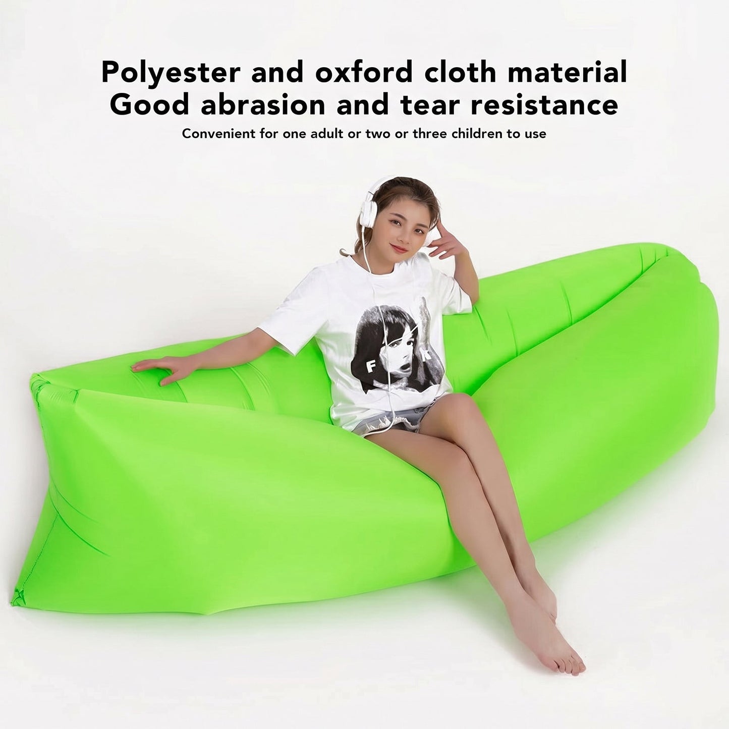 Inflatable Air Lounger Sofa for Outdoor Relaxing & Travel (1 Pc)
