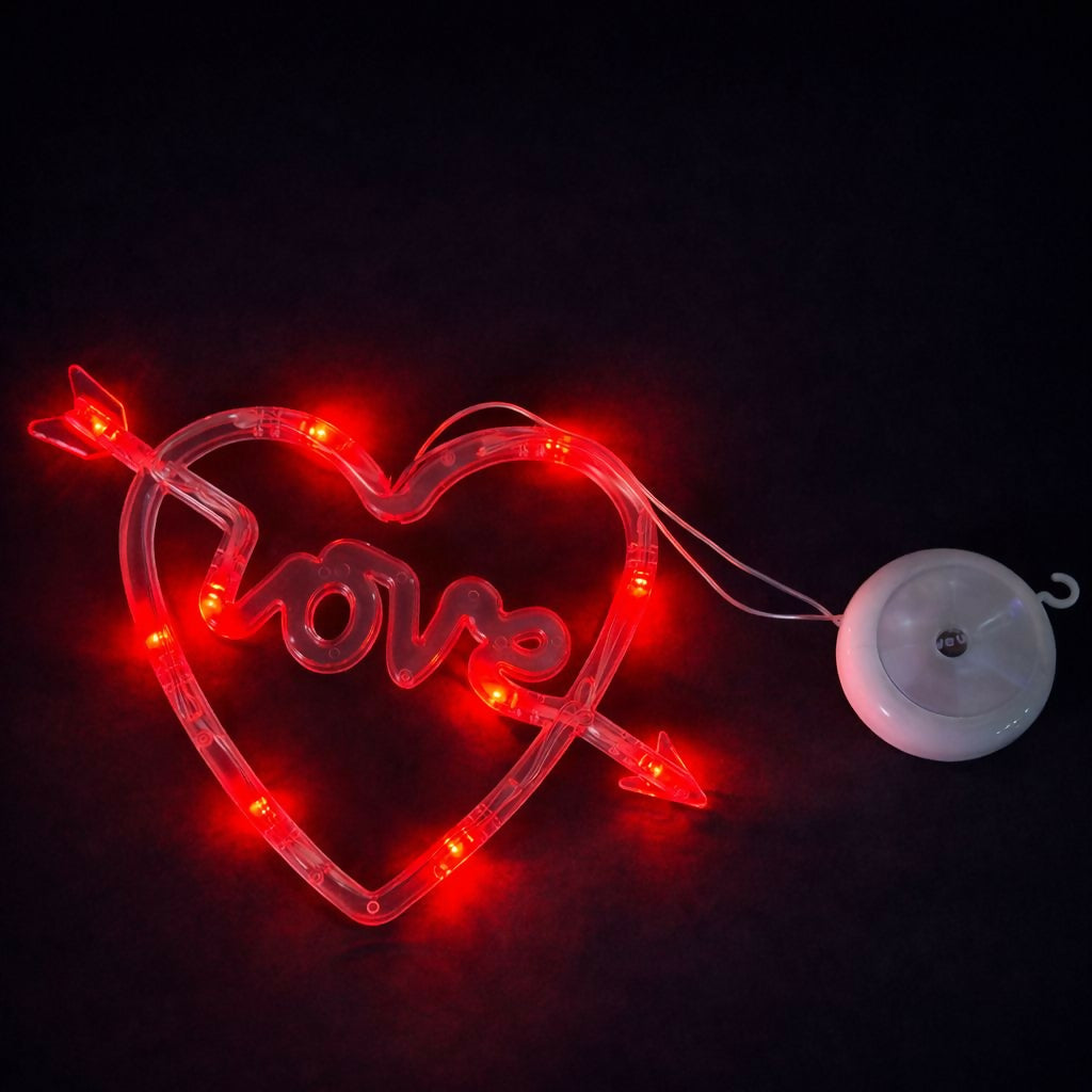 Heart Shape LED Love Hanging Light for Bedroom, Balcony & Decorative Lighting