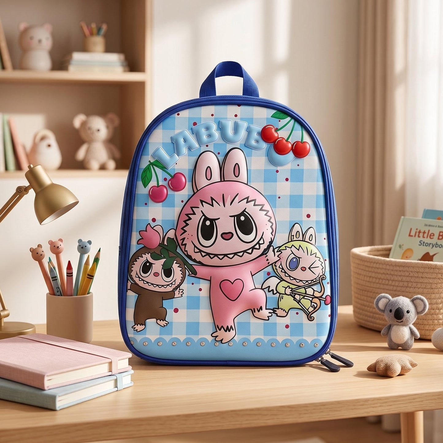 Cute Cartoon Printed Kids School Backpack (1 Pc, 12 Inch)