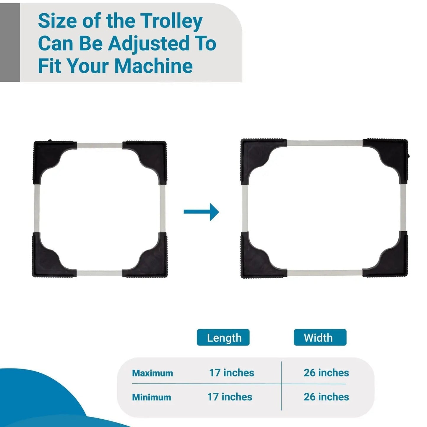 Adjustable Washing Machine & Refrigerator Stand (67Ã—67 cm ,1 Pc)