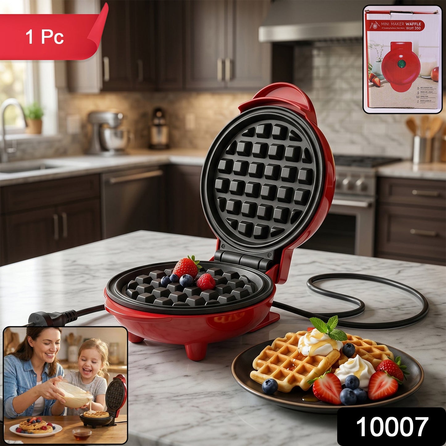 Mini Waffle Maker Machine Waffle Iron Home Appliances Kitchen Gift Easy To Clean, On-Stick Surfaces, Perfect Breakfast, Dessert, Sandwich, Cakes, Other Snacks Machine