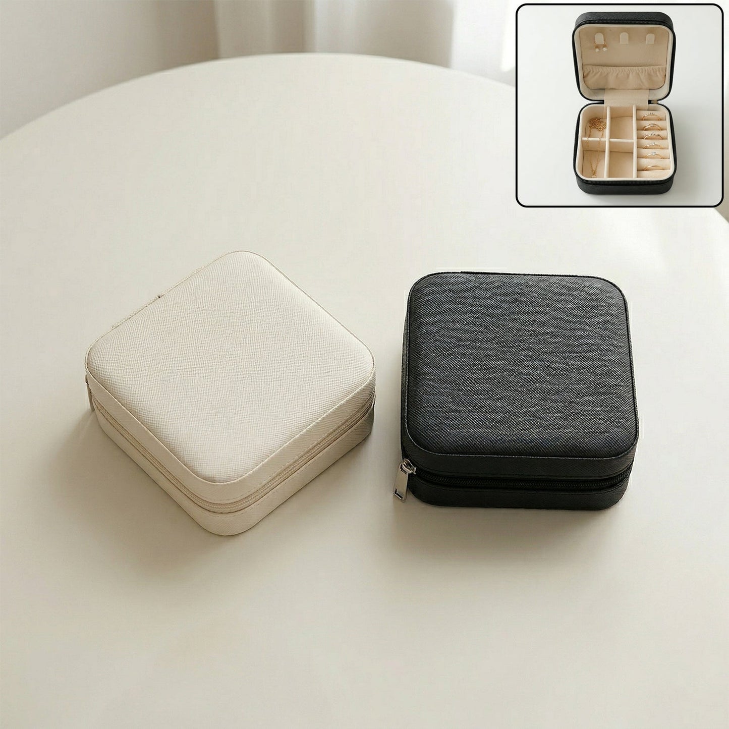 Mini PU Leather jewellery Box for Travel & Storage