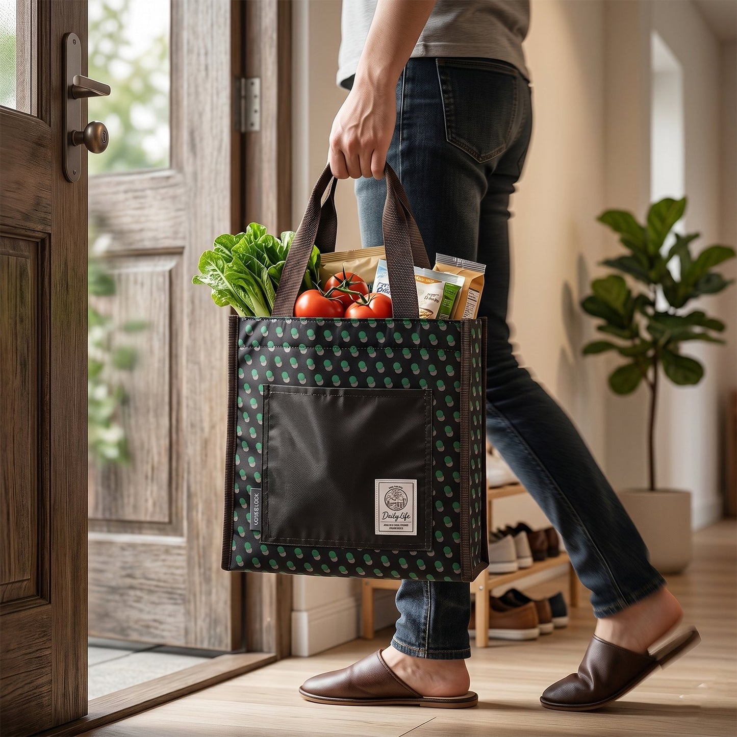 Reusable Multipurpose Carry Bag (1 Pc, 23x22 Cm)