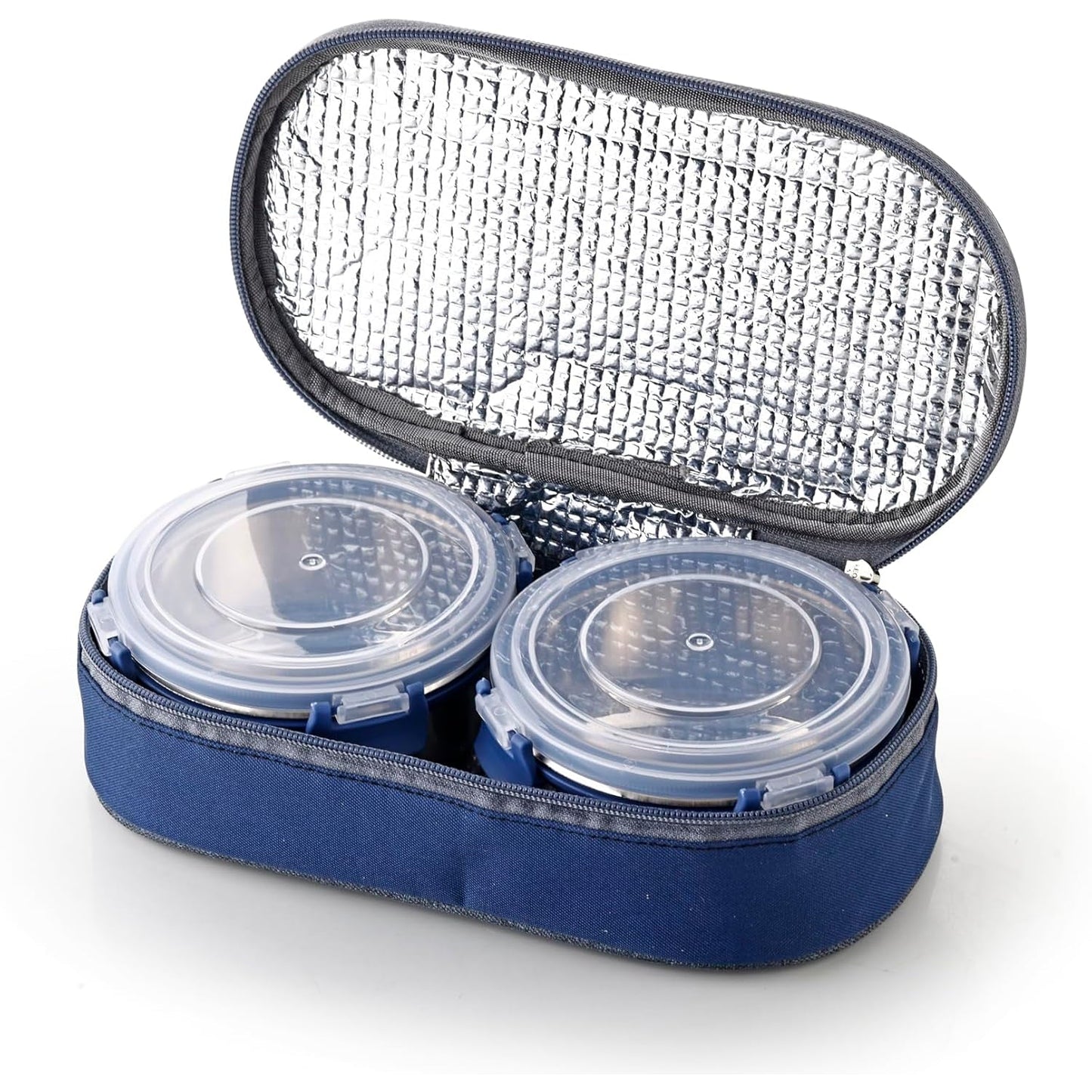 Ganesh Neo Twin 400 Lunch Box Set with Insulated Carry Bag (1 Set)