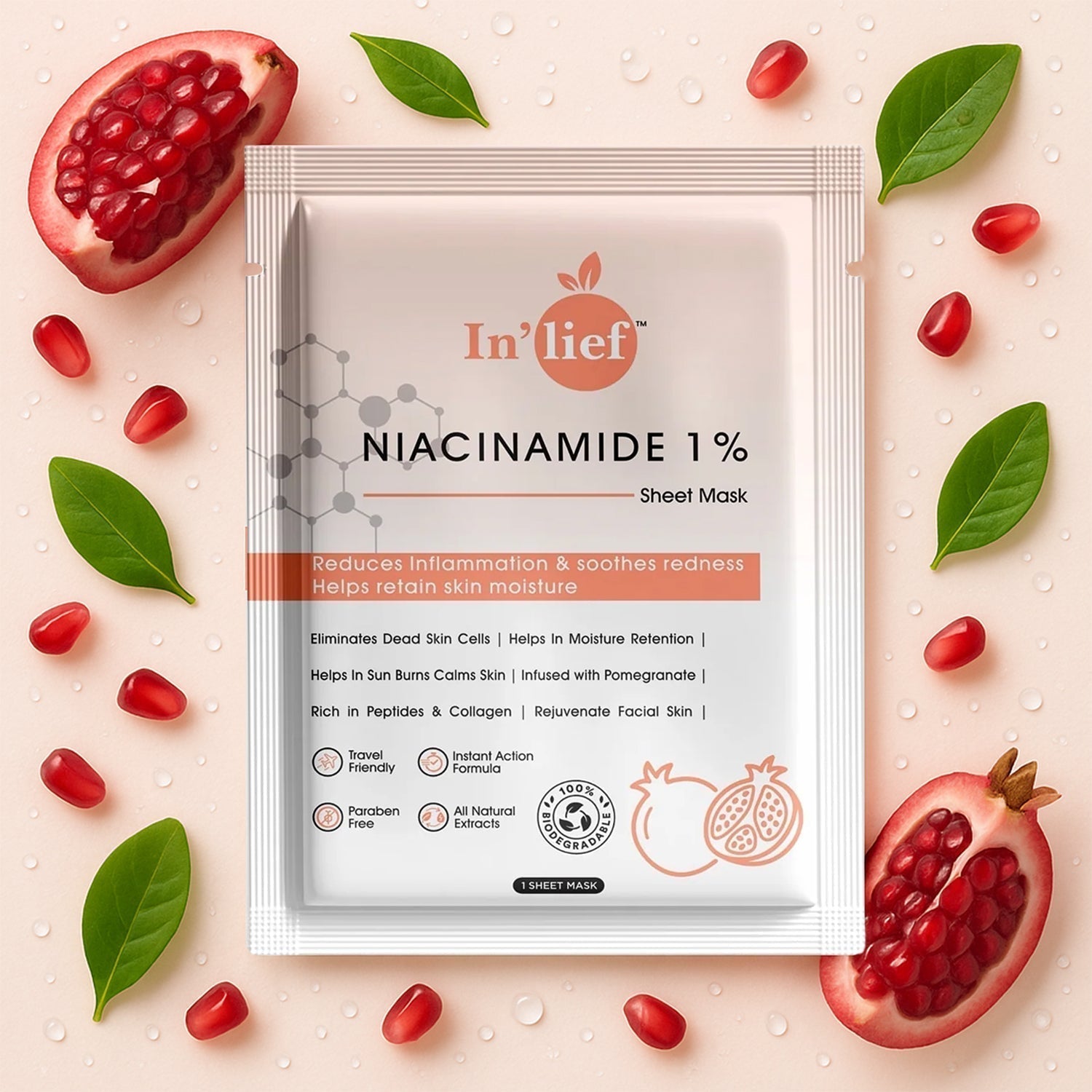 Inâ€™lief Niacinamide 1% Hydrating & Calming Facial Sheet Mask (1 Pc)