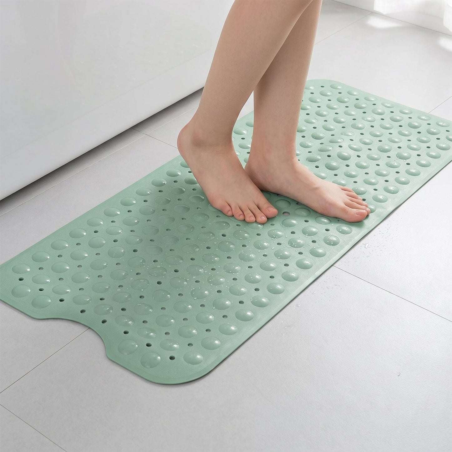 Non-Slip Suction Cup Bath Mat (1 Pc, 100x40 Cm)